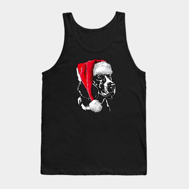 Funny Beagle Santa Christmas dog mom Tank Top by wilsigns